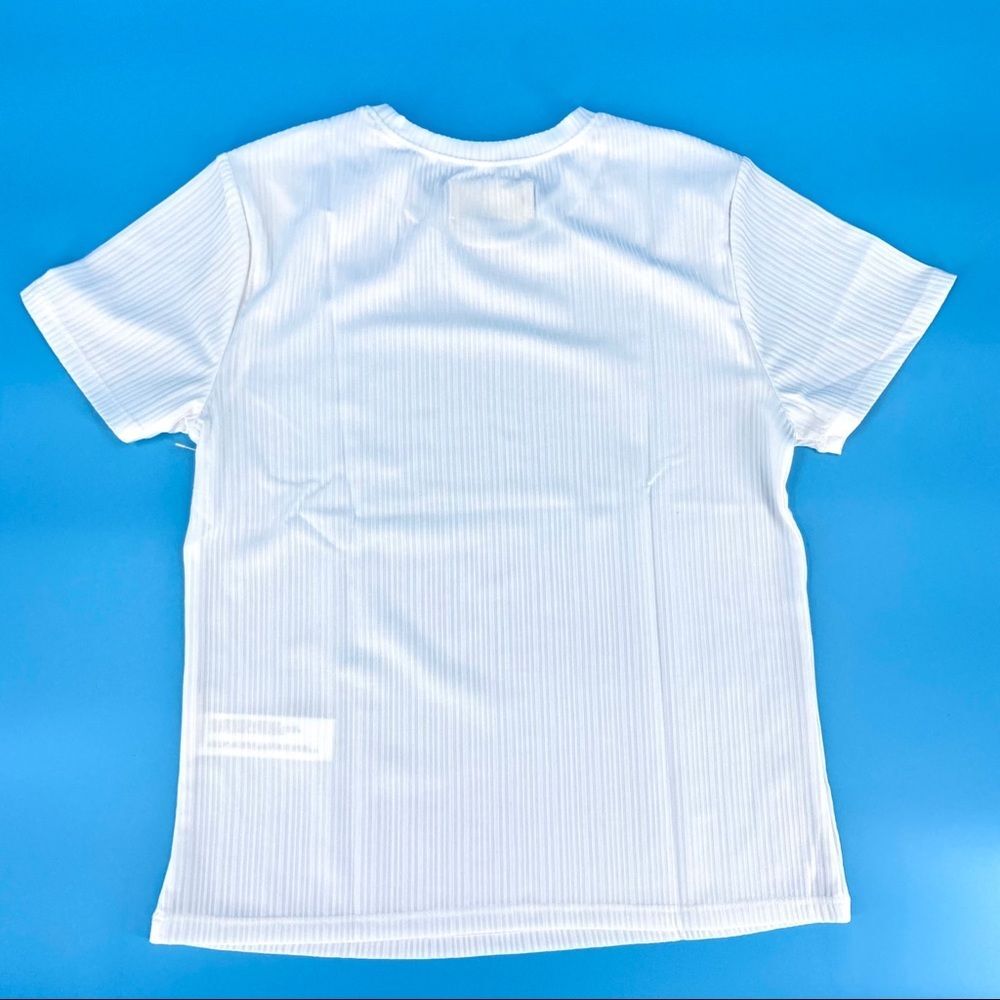 Capulet Jasmine White Ribbed Shiny Baby Tee Small NEW - Picture 6 of 12